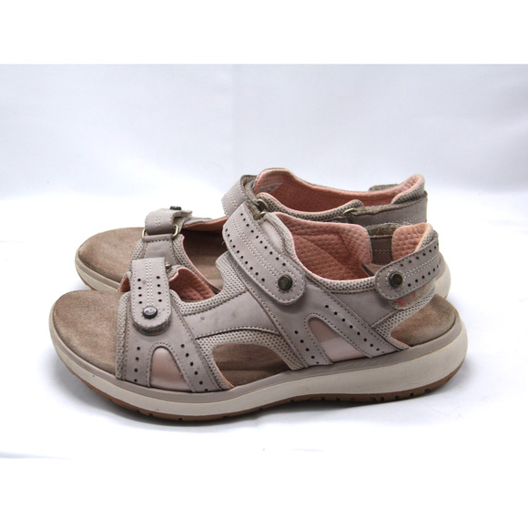 SAS Embark Sandals Women's Size 10 WW Wide Taupe Pink Adjustable Walking Strappy - Picture 3 of 7